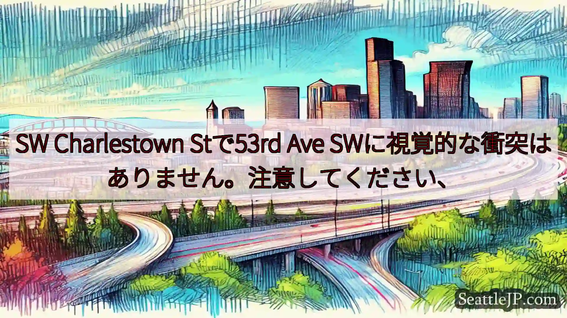 シアトル交通ニュース SW Charlestown Stで53rd Ave