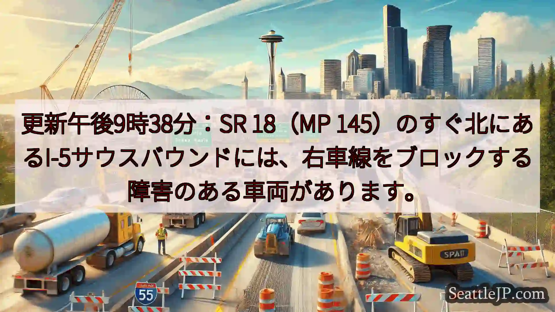 シアトル交通ニュース 更新午後9時38分：SR 18（MP