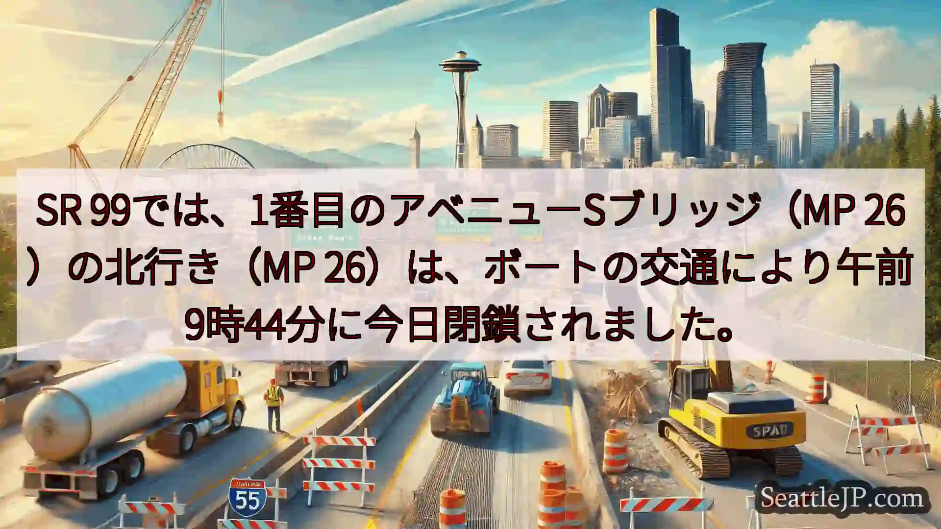 シアトル交通ニュース SR 99では、1番目のアベニューSブリッジ（MP