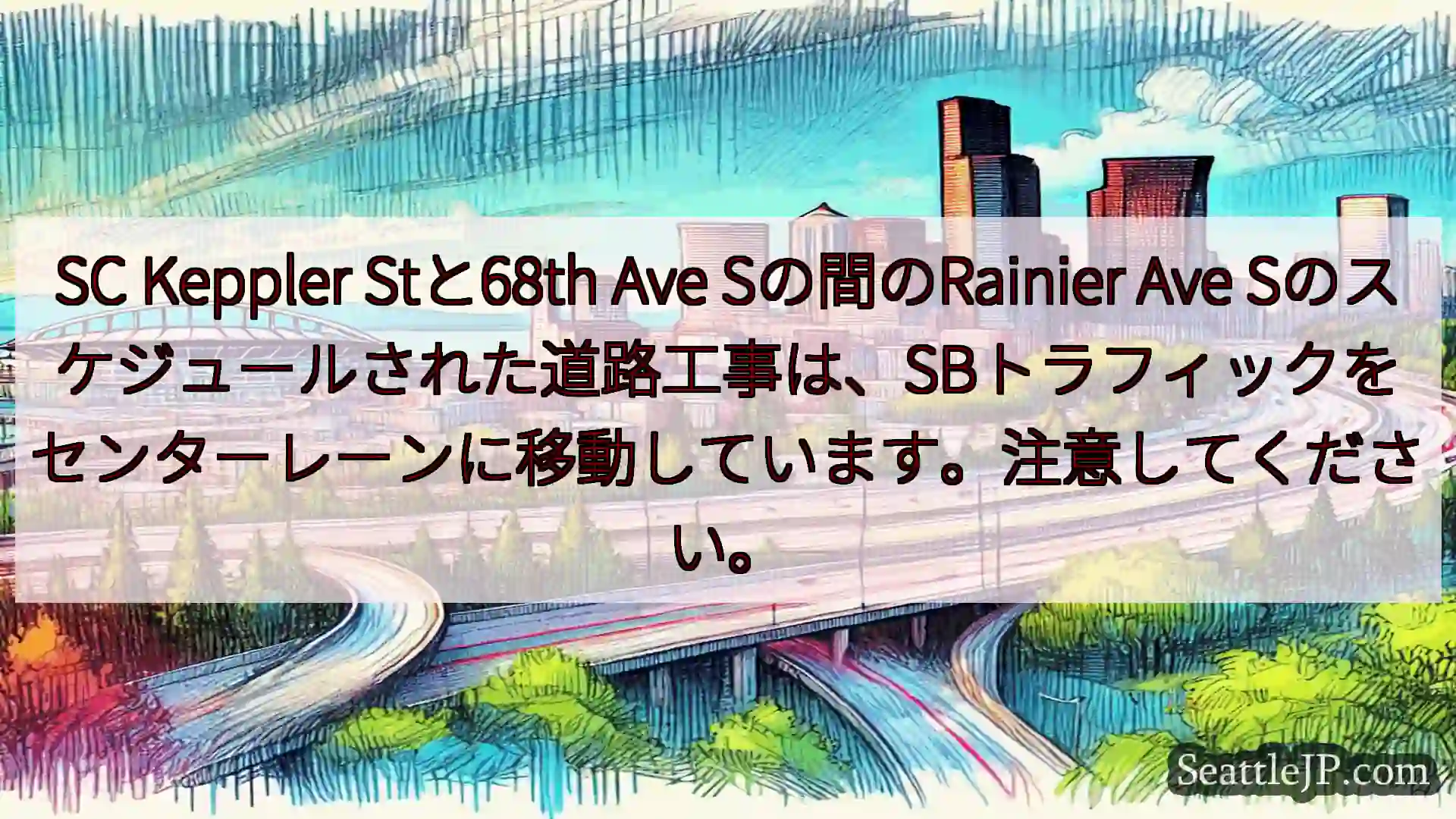 シアトル交通ニュース SC Keppler Stと68th Ave Sの間のRainier