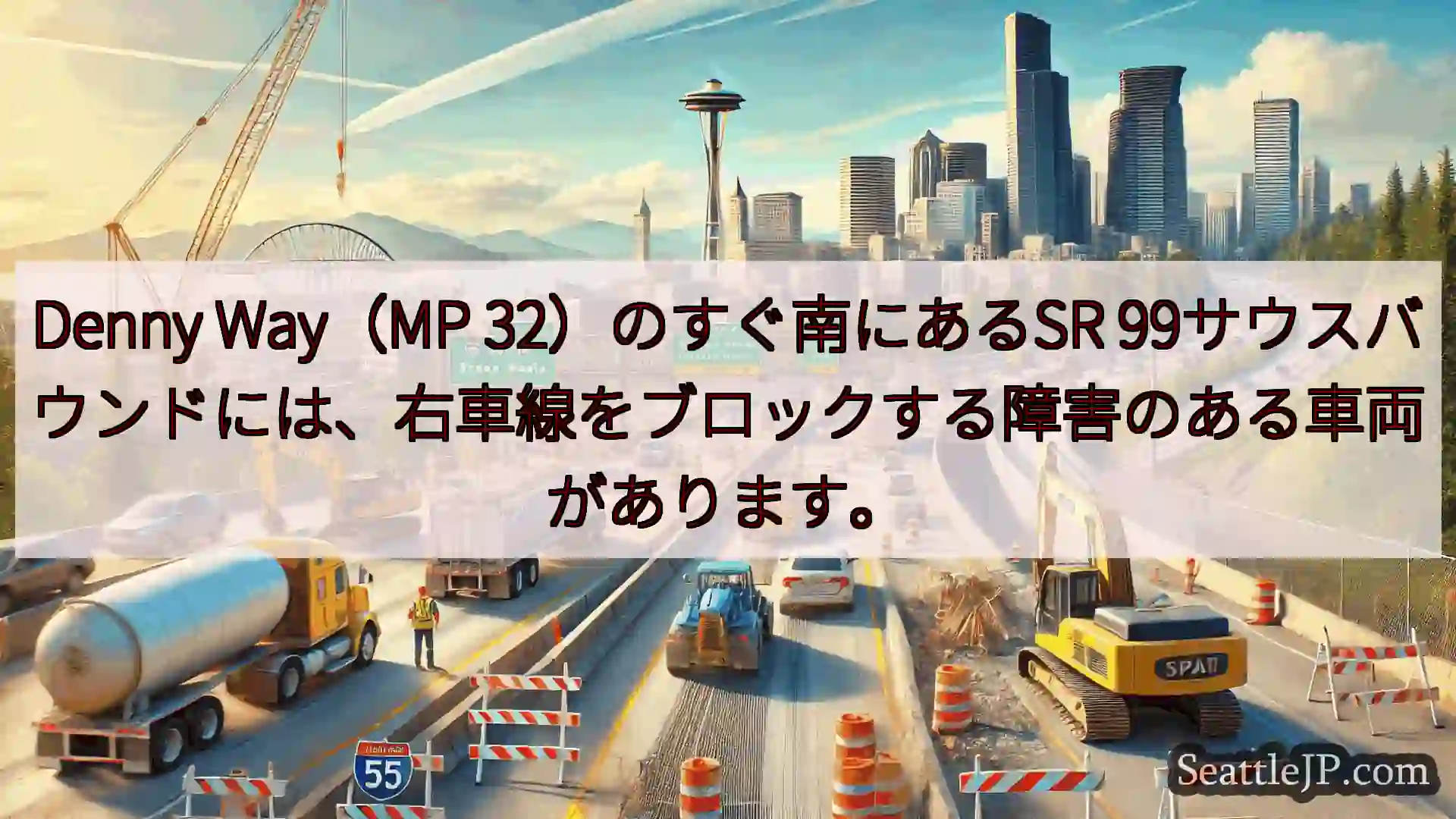 シアトル交通ニュース Denny Way（MP 32）のすぐ南にあるSR