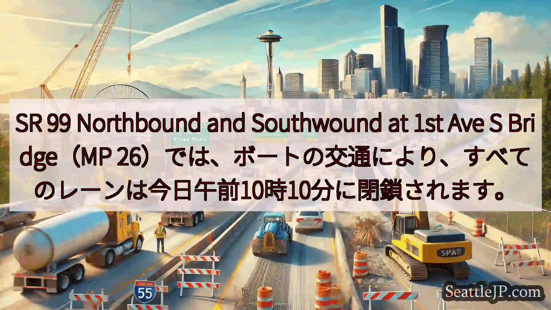 シアトル交通ニュース SR 99 Northbound and Southwound at