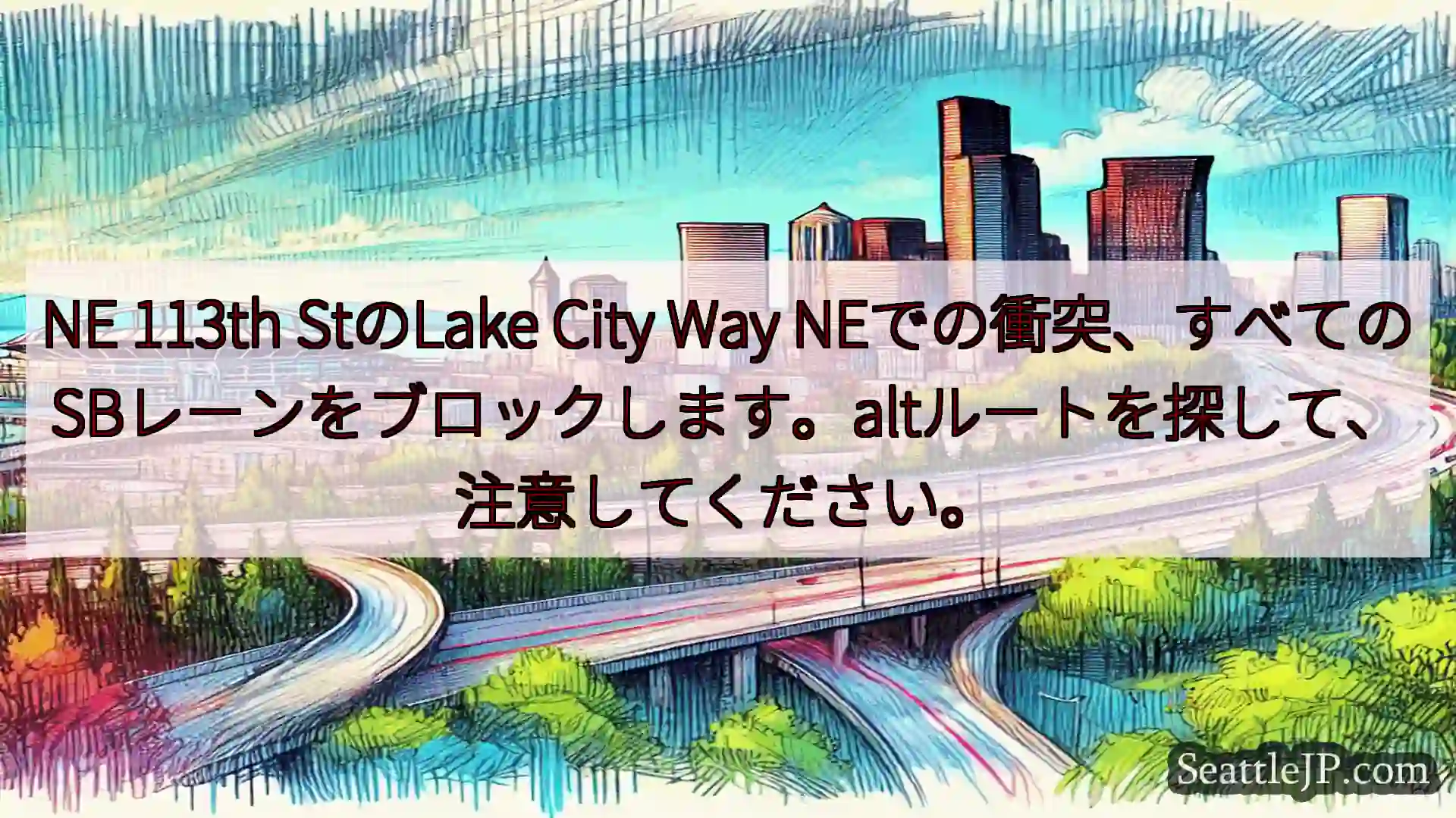 シアトル交通ニュース NE 113th StのLake City Way