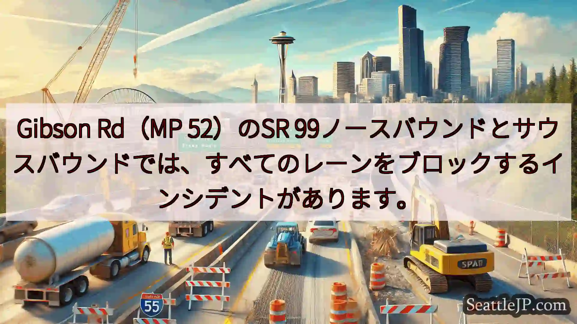 シアトル交通ニュース Gibson Rd（MP 52）のSR