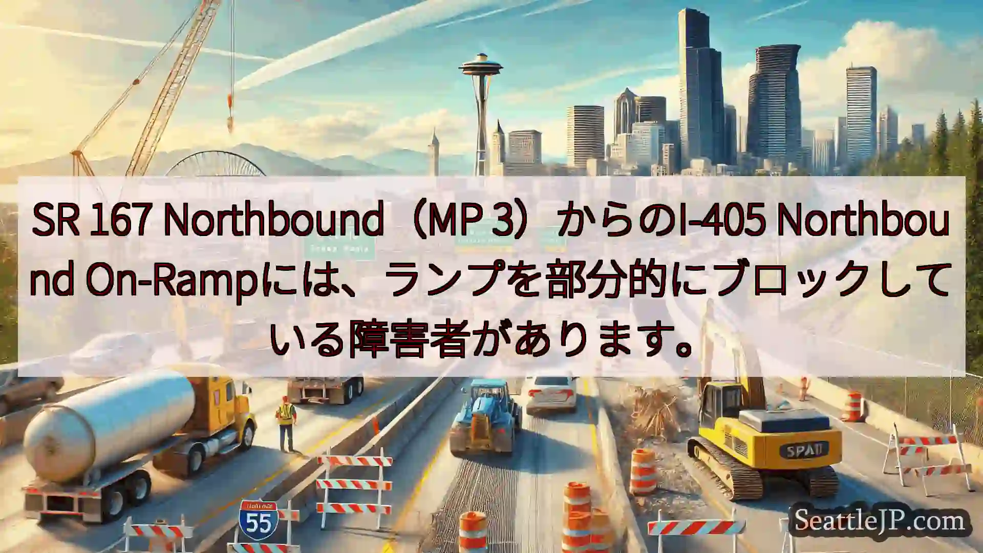 シアトル交通ニュース SR 167 Northbound（MP 3）からのI-405