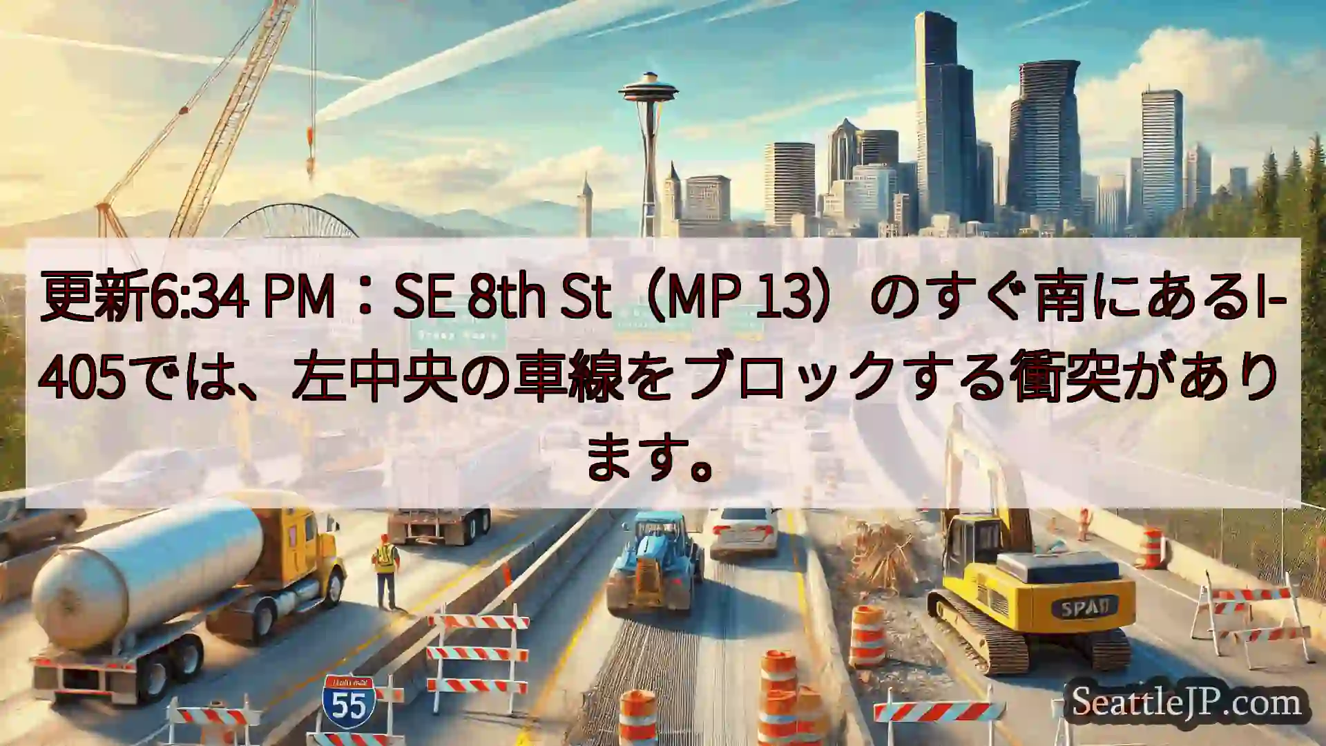 シアトル交通ニュース 更新6:34 PM：SE 8th St（MP