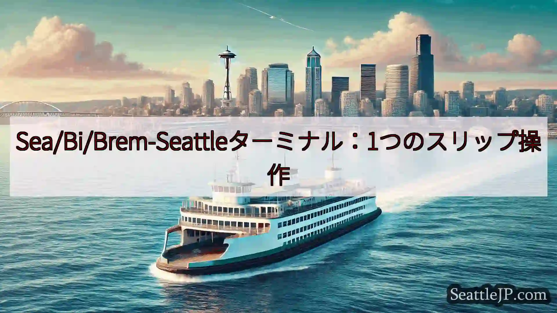 シアトルフェリーニュース Sea/Bi/Brem-Seattleターミナル：1つのスリップ操作h