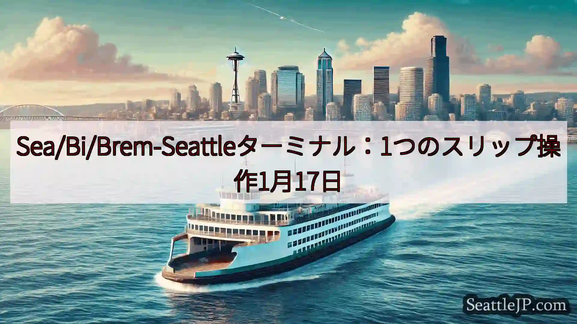 シアトルフェリーニュース Sea/Bi/Brem-Seattleターミナル：1つのスリップ操作1