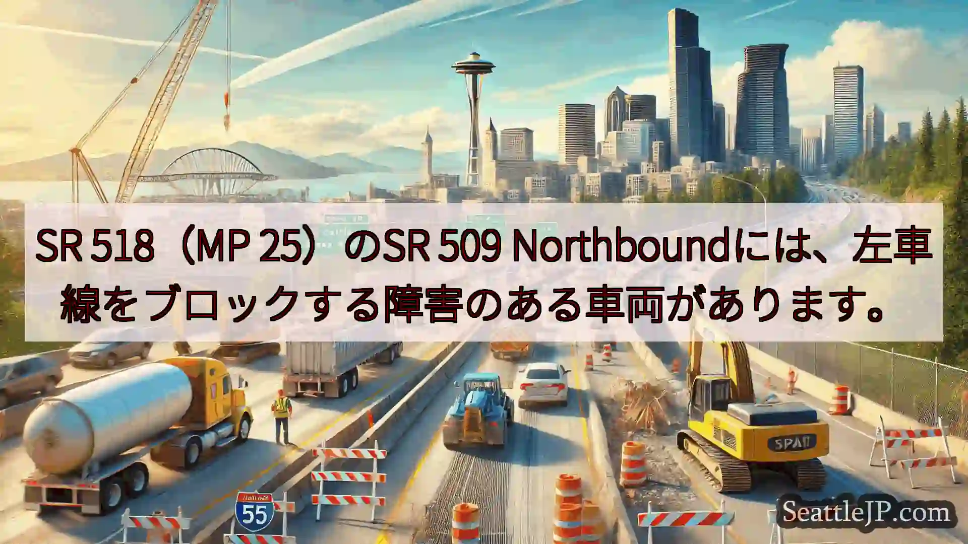 シアトル交通ニュース SR 518（MP 25）のSR 509