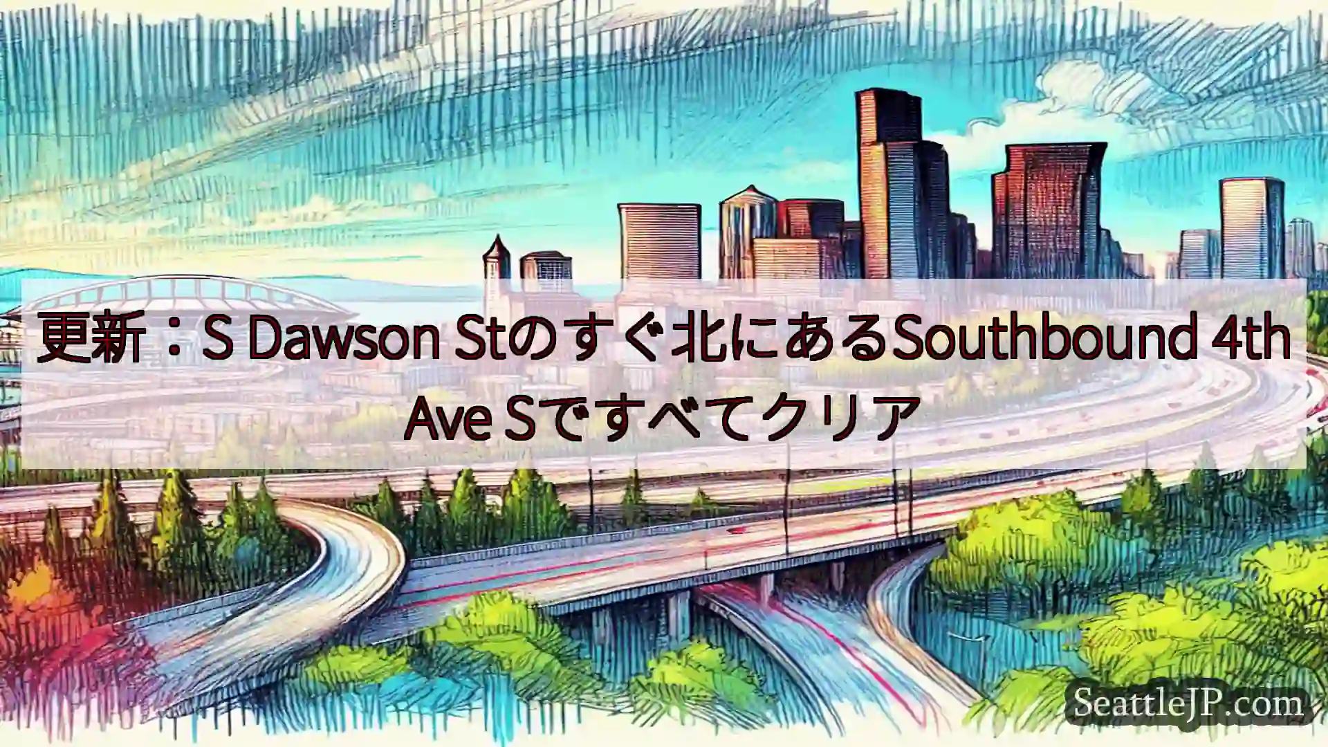 シアトル交通ニュース 更新：S Dawson Stのすぐ北にあるSouthbound