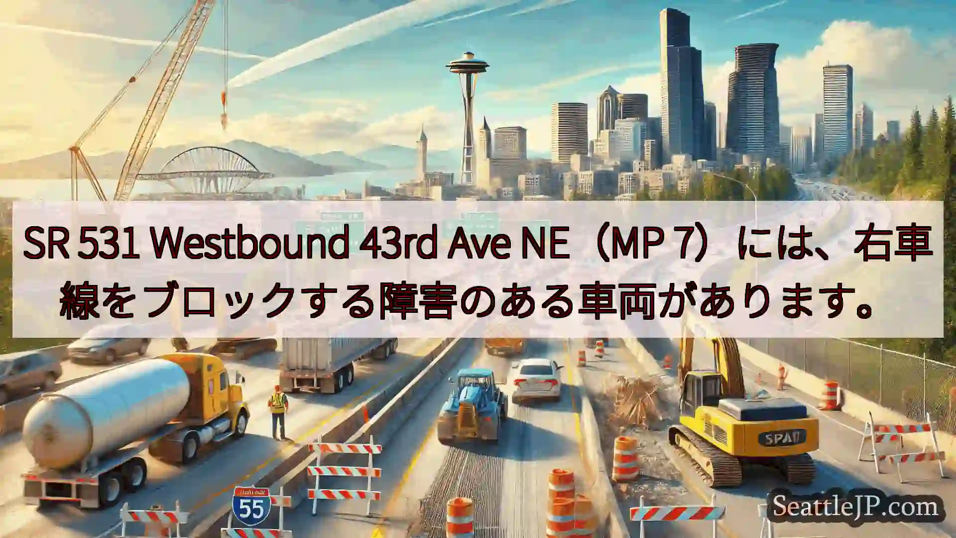 シアトル交通ニュース SR 531 Westbound 43rd Ave NE（MP