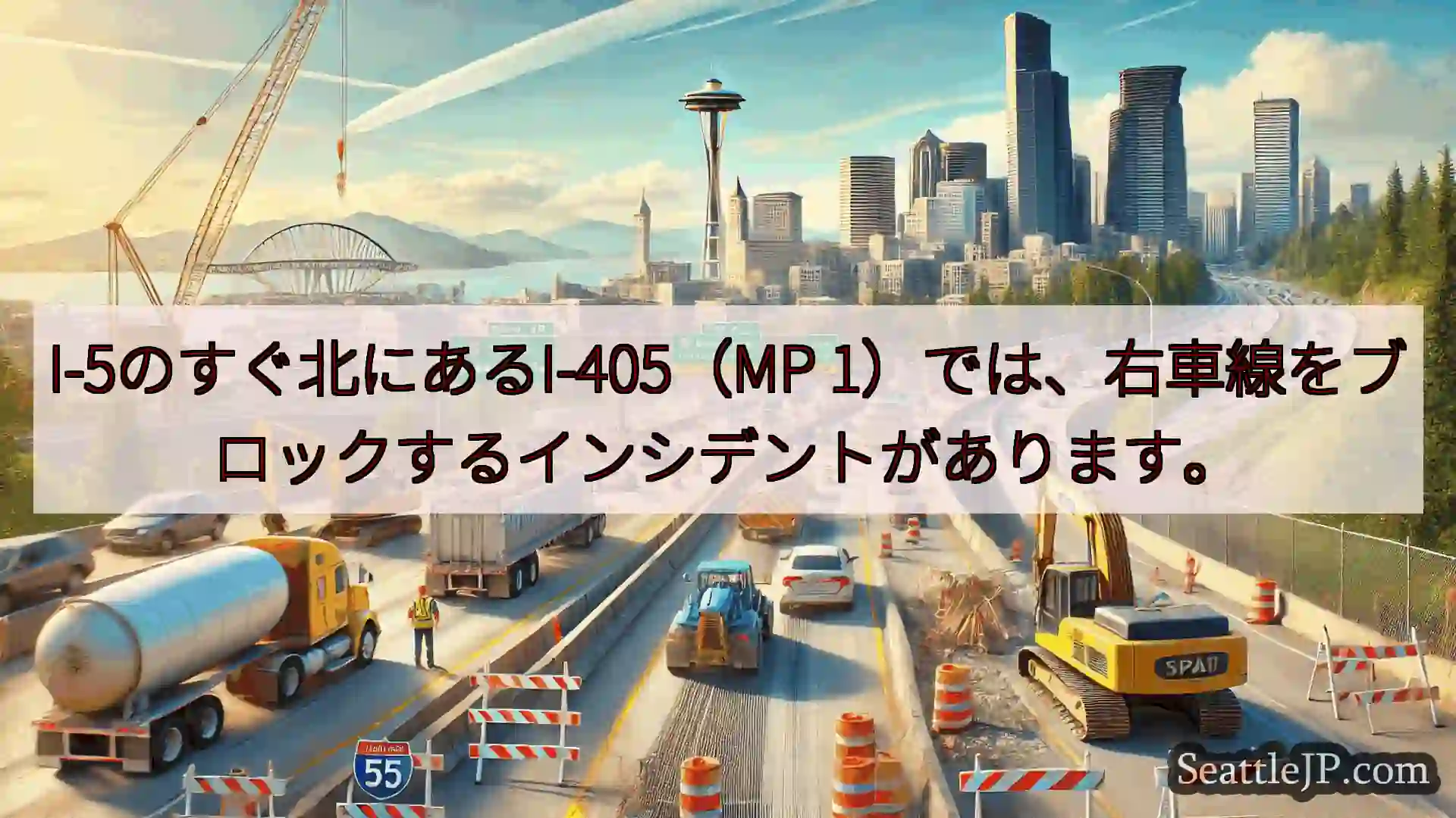 シアトル交通ニュース I-5のすぐ北にあるI-405（MP