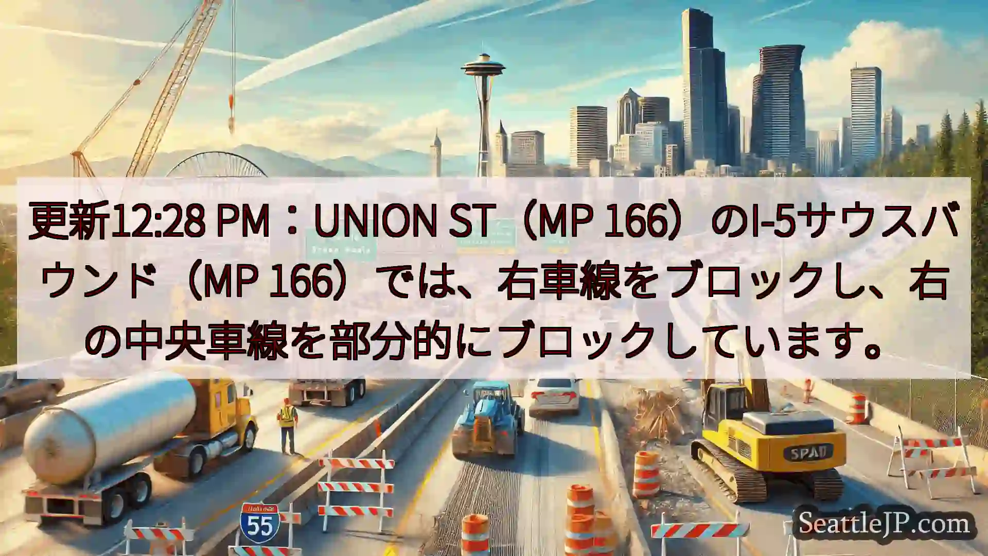 シアトル交通ニュース 更新12:28 PM：UNION ST（MP