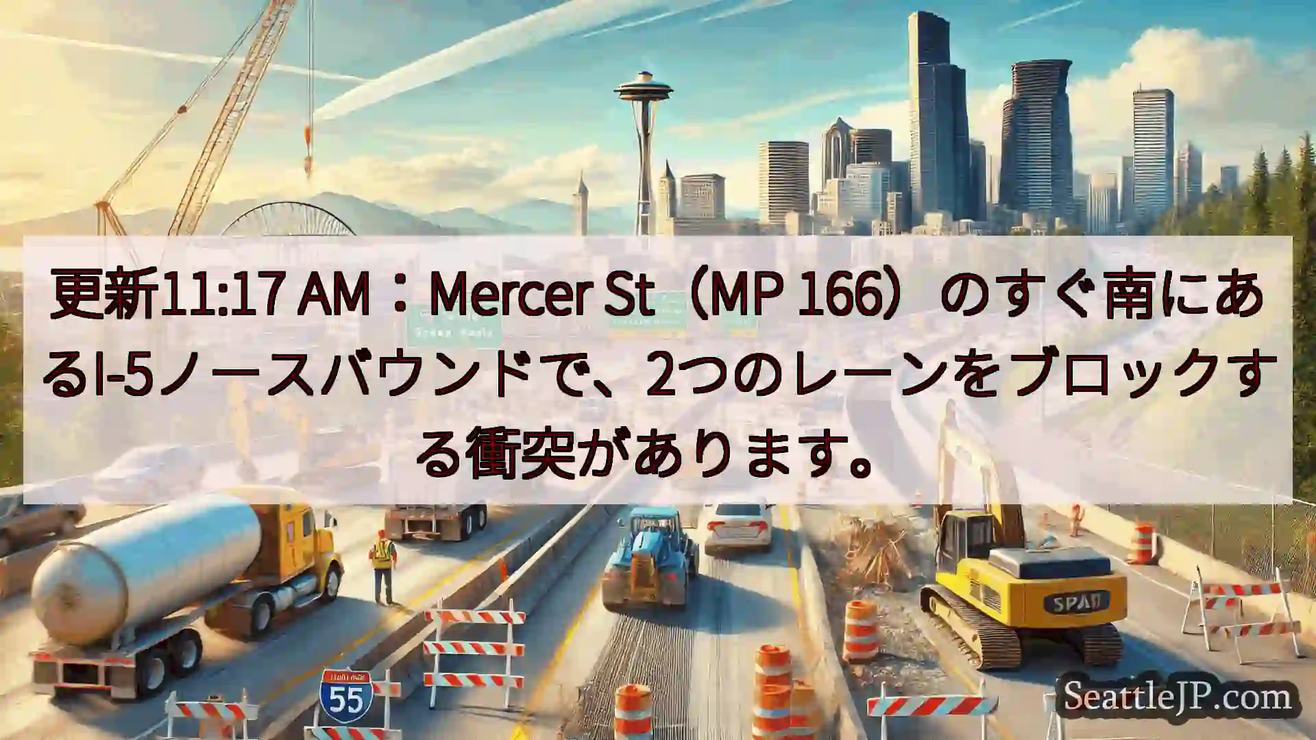 シアトル交通ニュース 更新11:17 AM：Mercer St（MP