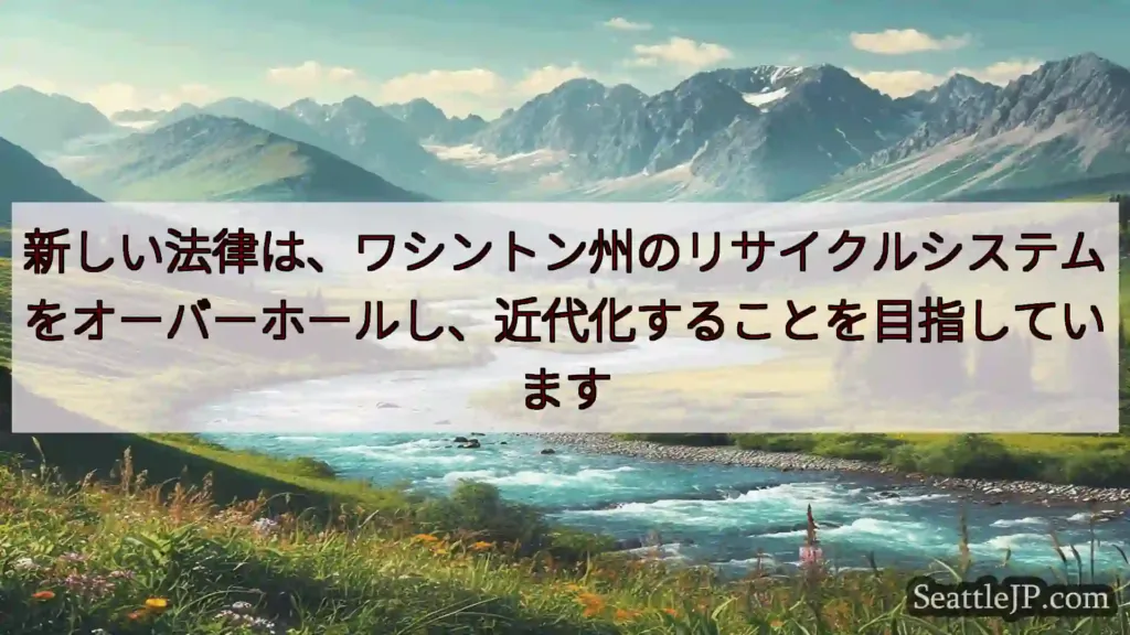 シアトルニュース 新しい法律は、ワシントン州のリサイクルシステムをオーバーホールし、近代