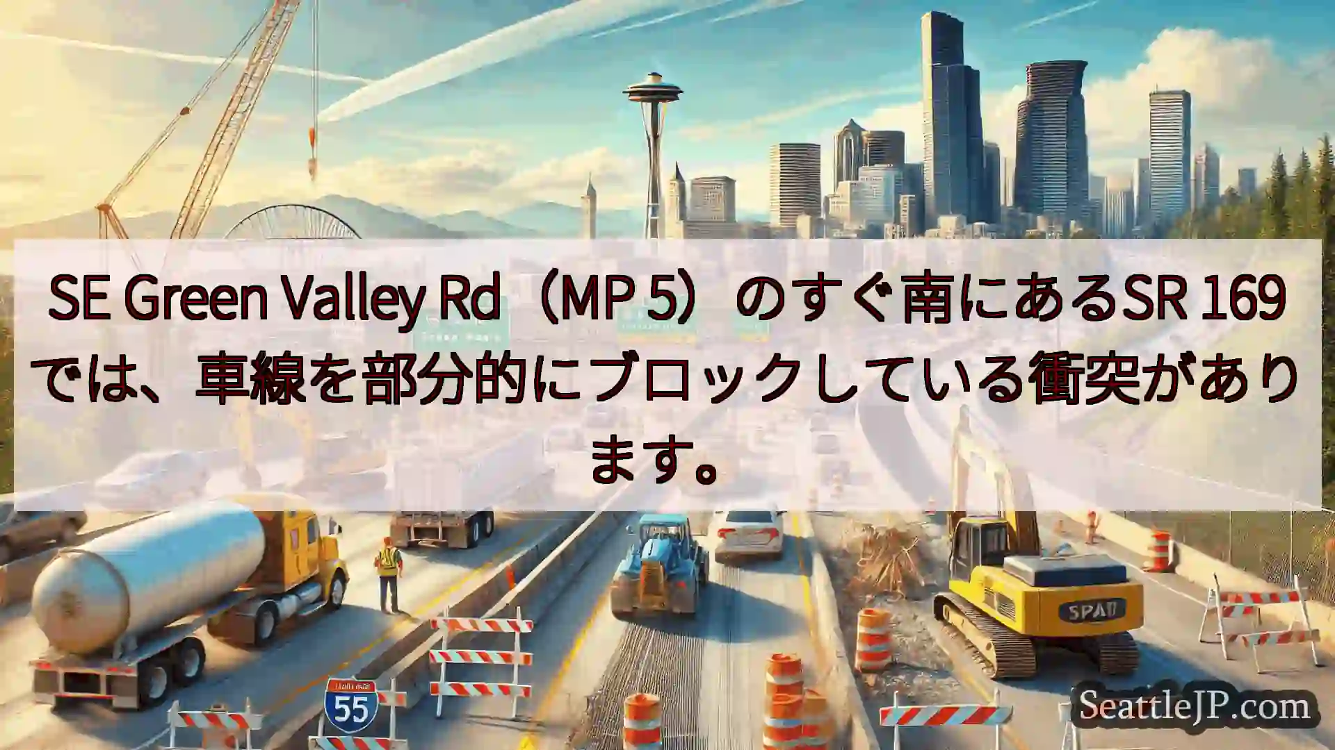 シアトル交通ニュース SE Green Valley Rd（MP 5）のすぐ南にあるSR