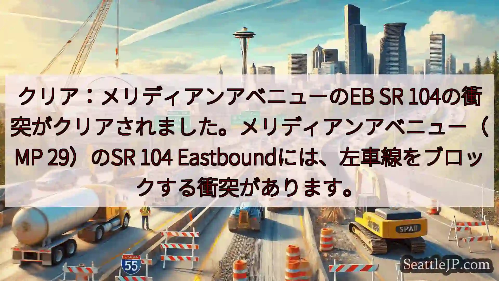 シアトル交通ニュース クリア：メリディアンアベニューのEB SR