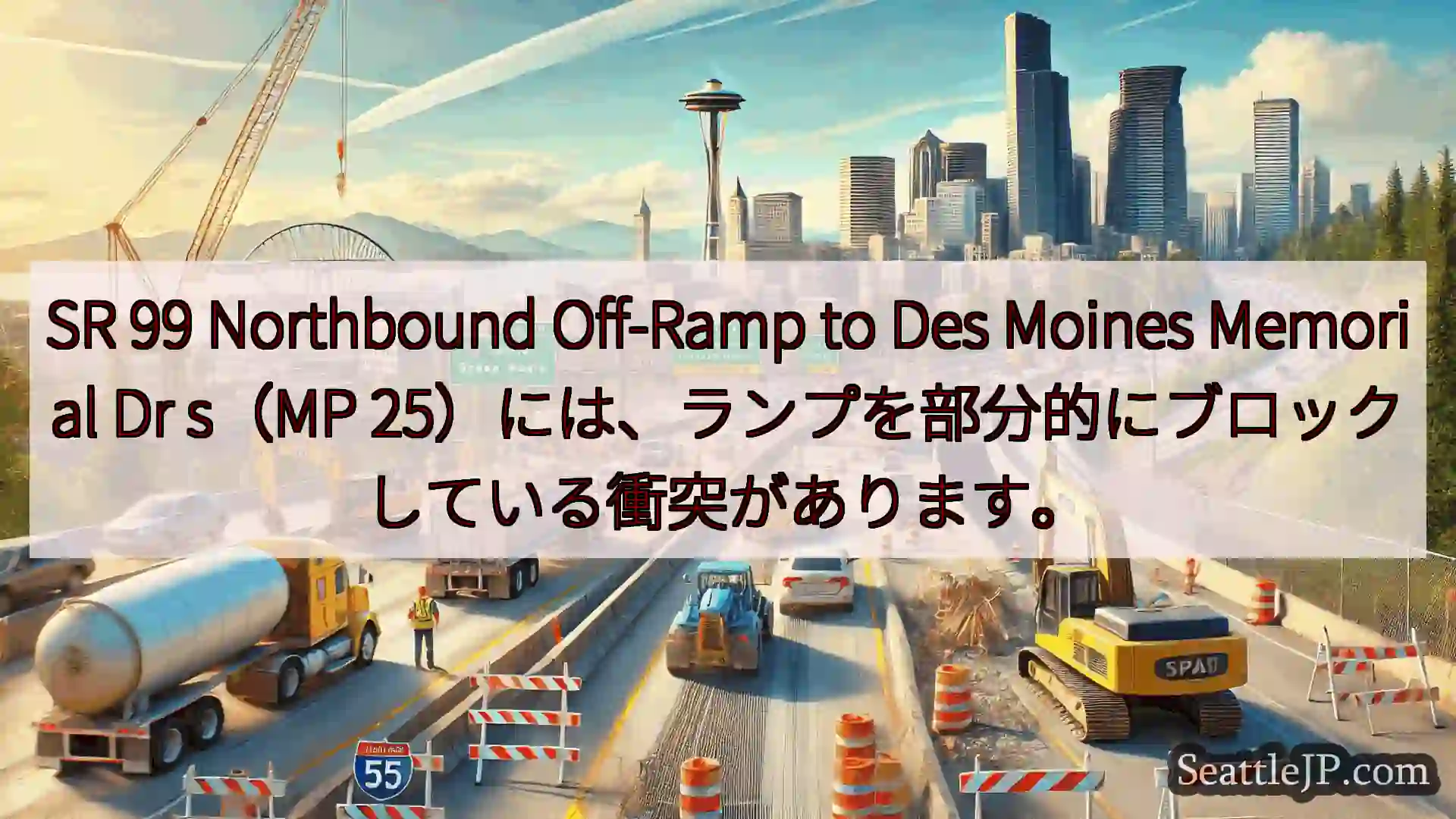 シアトル交通ニュース SR 99 Northbound Off-Ramp to Des