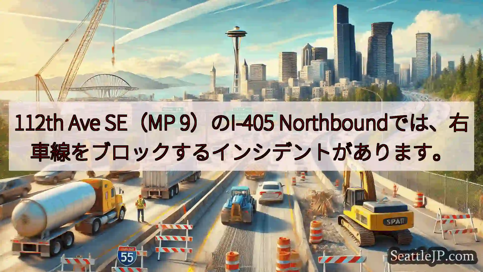 シアトル交通ニュース 112th Ave SE（MP 9）のI-405