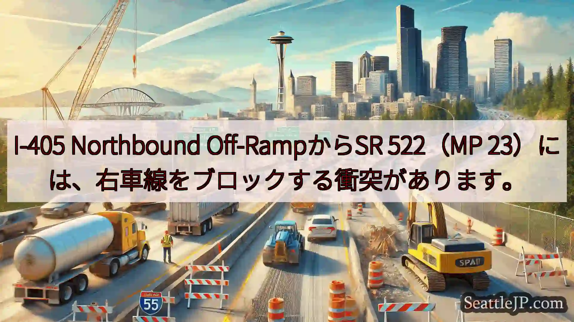 シアトル交通ニュース I-405 Northbound Off-RampからSR