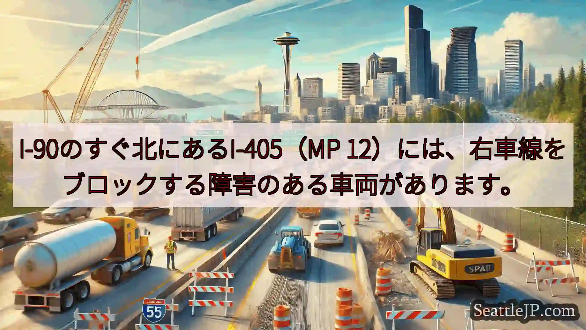 シアトル交通ニュース I-90のすぐ北にあるI-405（MP