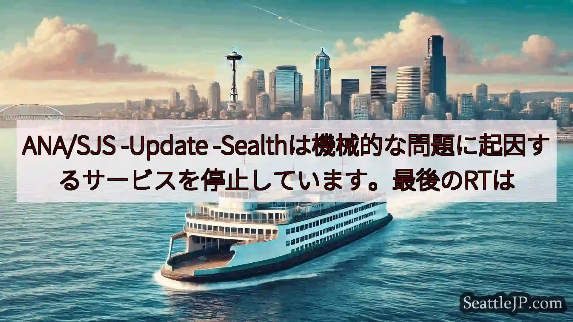 シアトルフェリーニュース ANA/SJS -Update
