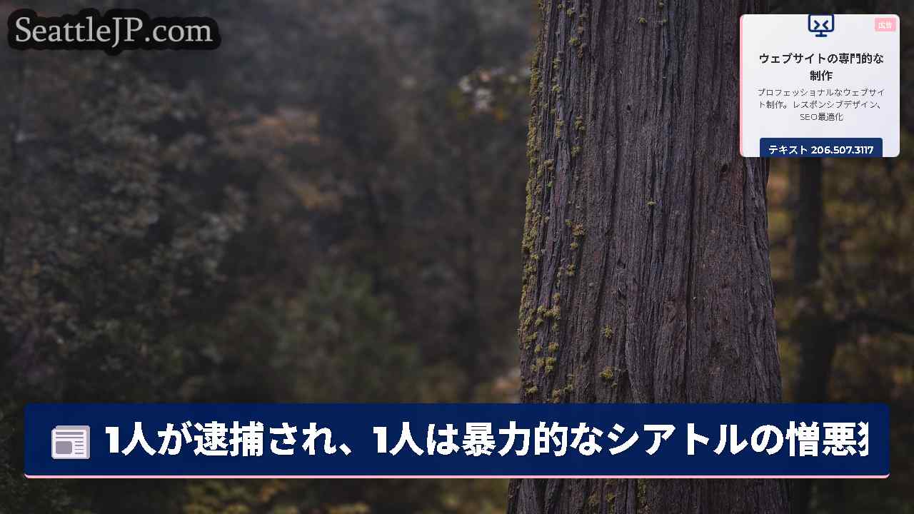 1人が逮捕され、1人は暴力的なシアトルの憎悪犯罪の後に負傷しました