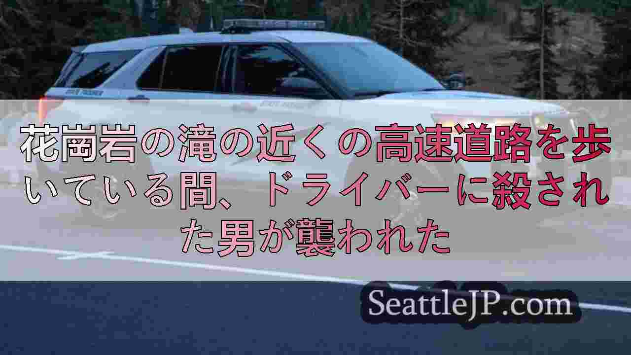 花崗岩の滝の近くの高速道路を歩いている間、ドライバーに殺された男が襲われた