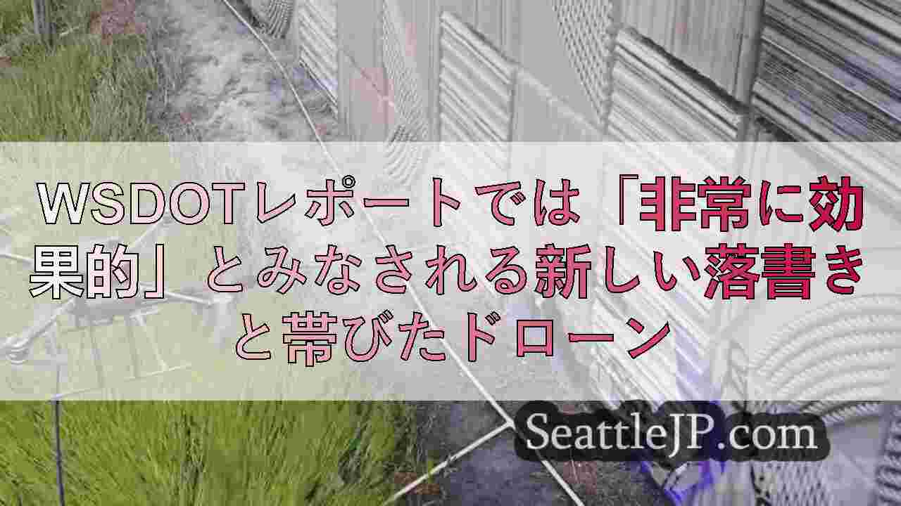 WSDOTレポートでは「非常に効果的」とみなされる新しい落書きと帯びたドローン