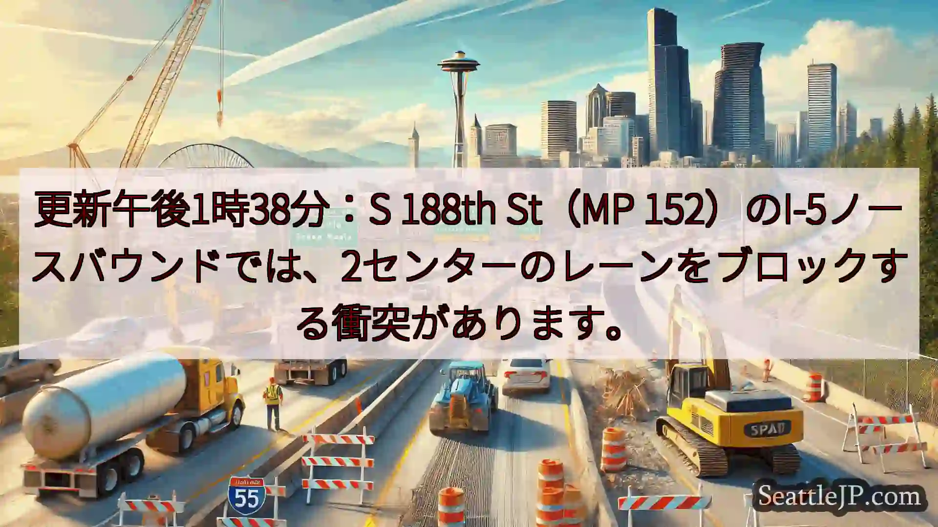 シアトル交通ニュース 更新午後1時38分：S 188th St（MP