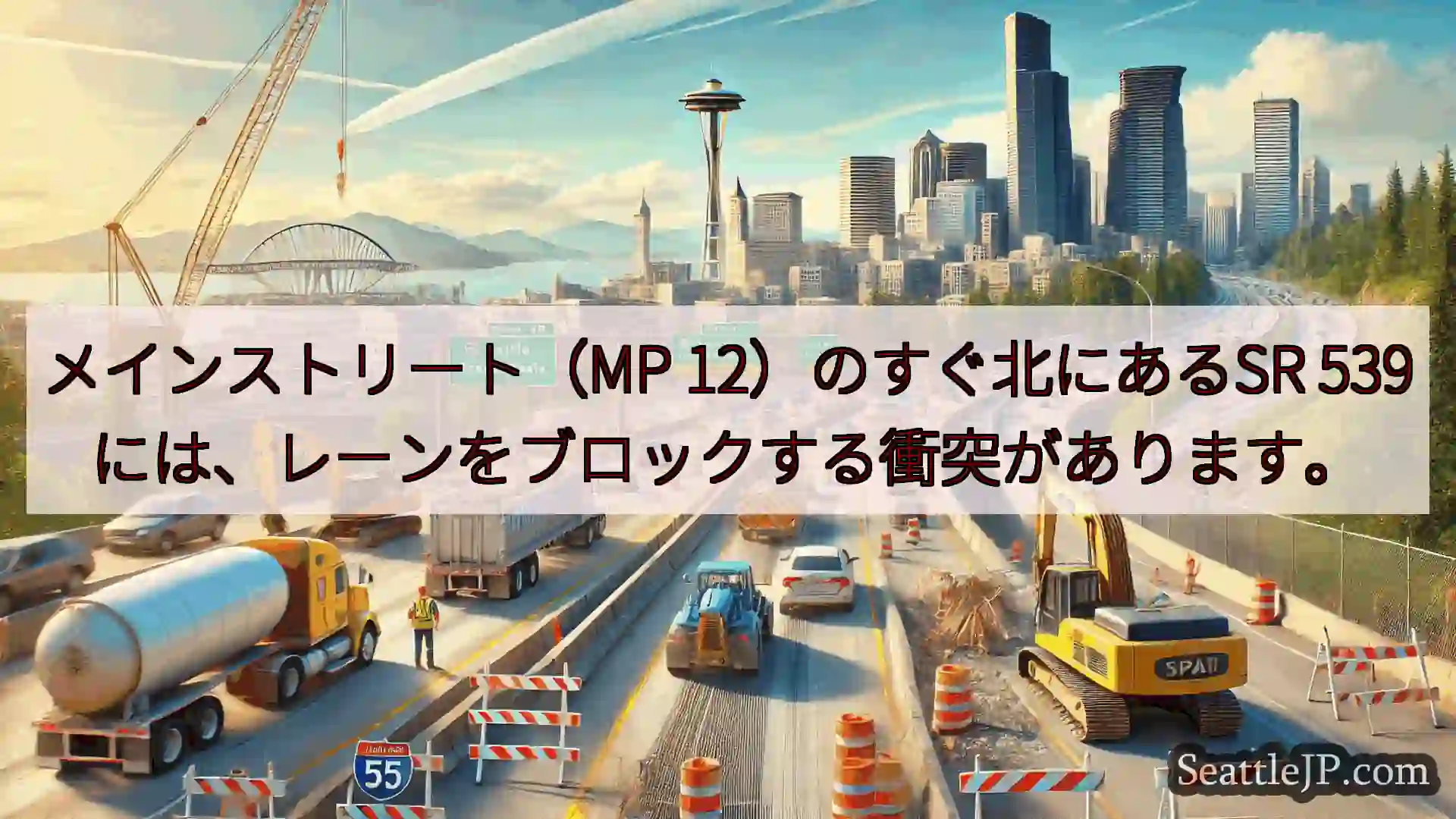 シアトル交通ニュース メインストリート（MP 12）のすぐ北にあるSR