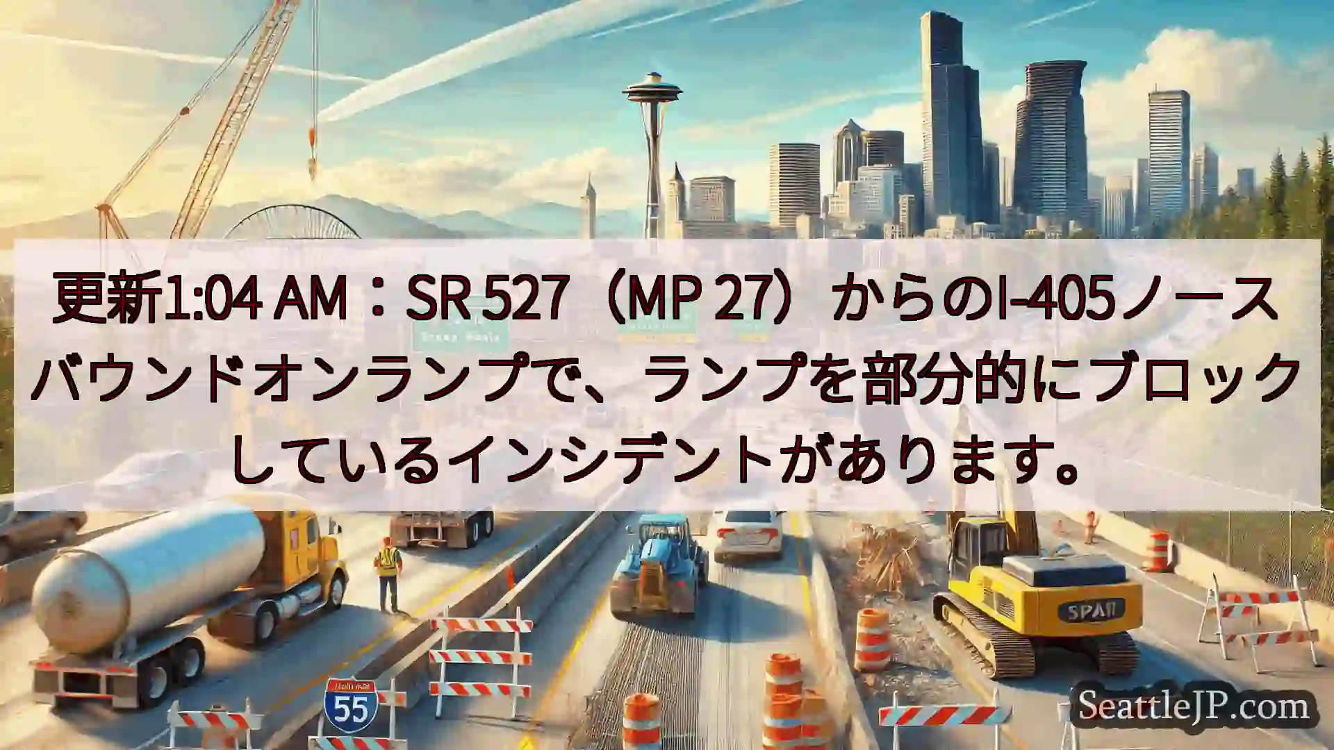 シアトル交通ニュース 更新1:04 AM：SR 527（MP