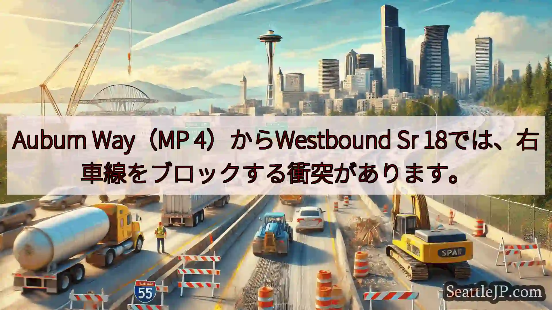 シアトル交通ニュース Auburn Way（MP 4）からWestbound Sr