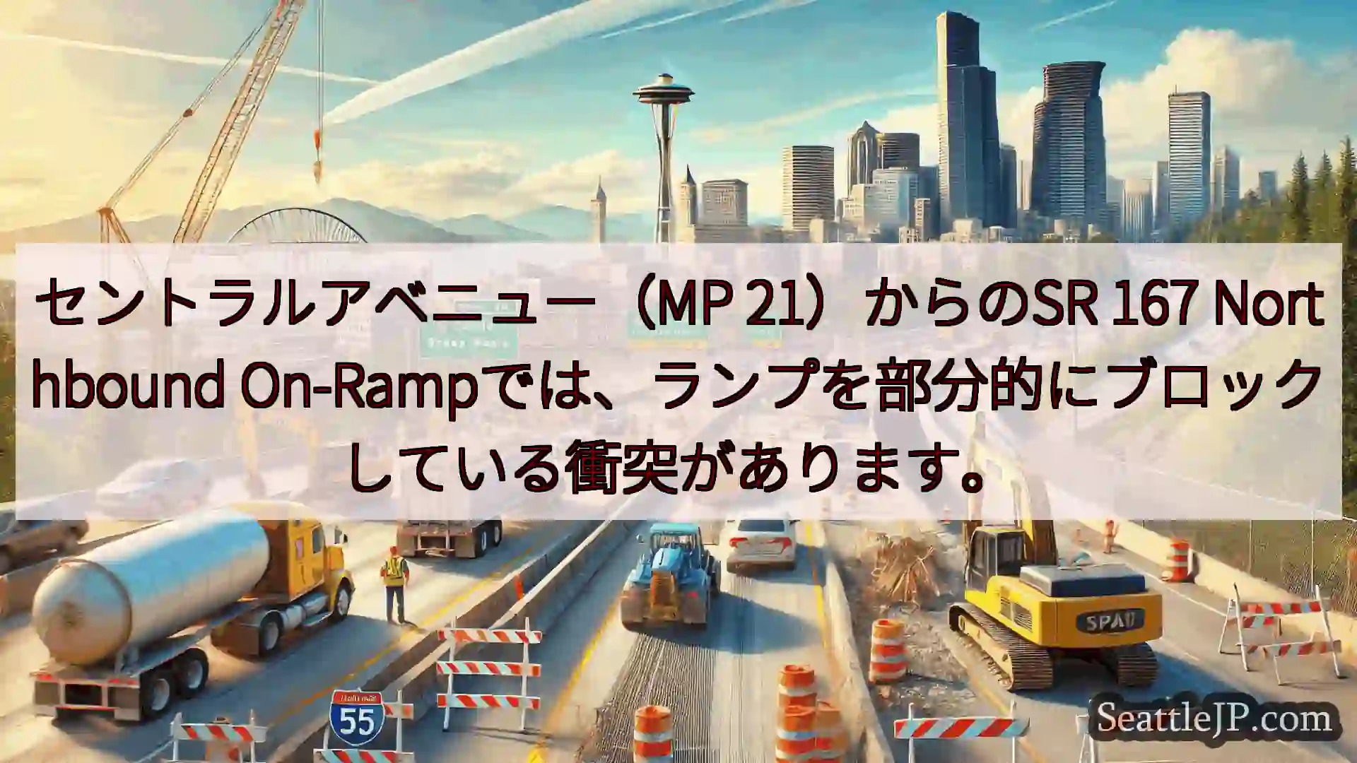 シアトル交通ニュース セントラルアベニュー（MP 21）からのSR 167