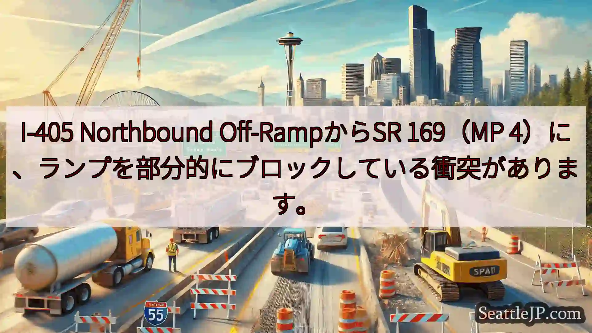 シアトル交通ニュース I-405 Northbound Off-RampからSR