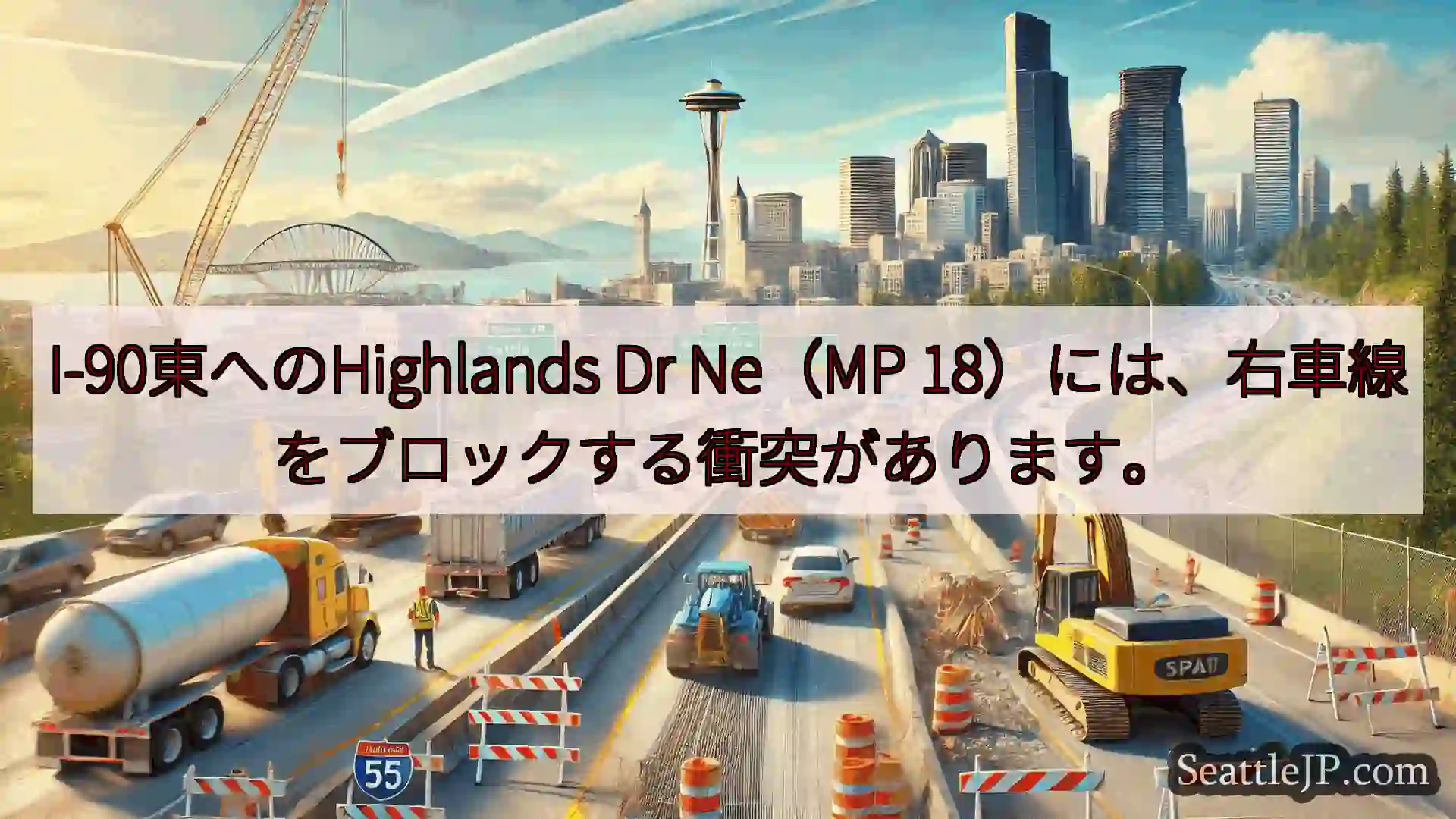 シアトル交通ニュース I-90東へのHighlands Dr Ne（MP