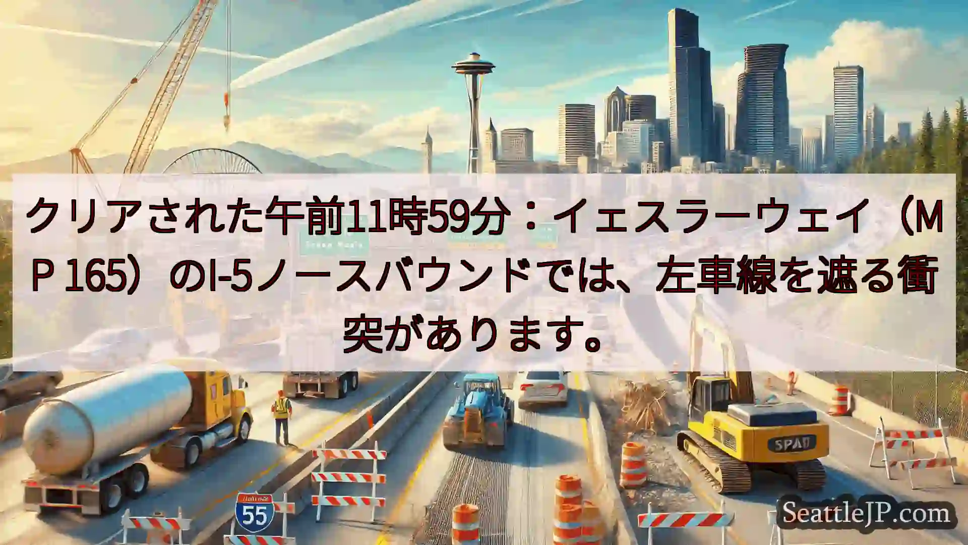 シアトル交通ニュース クリアされた午前11時59分：イェスラーウェイ（MP