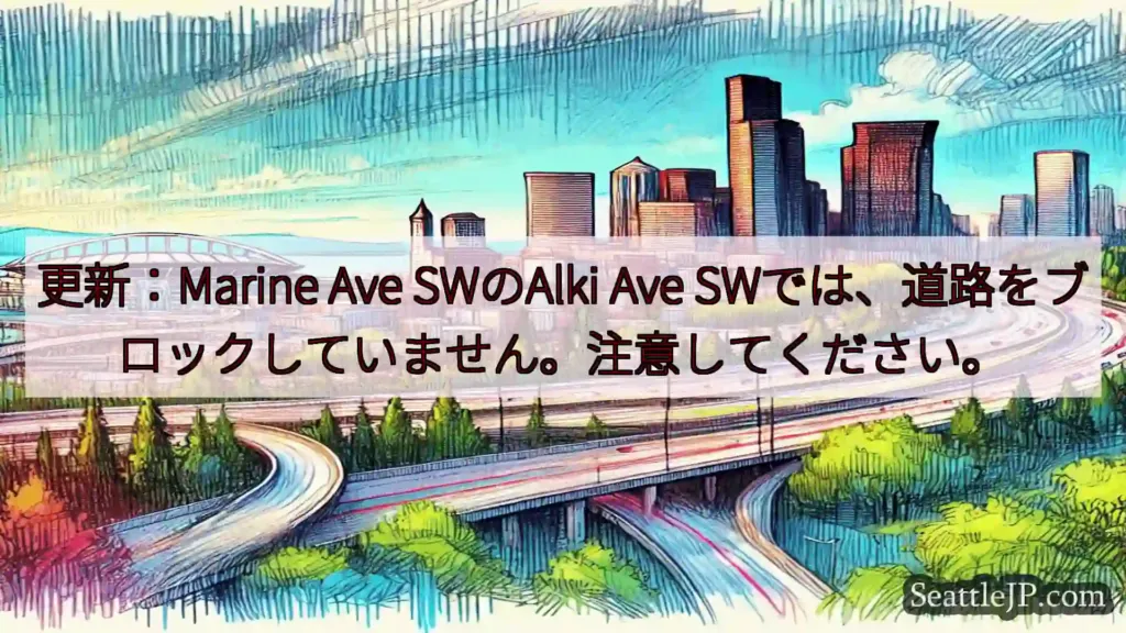 シアトル交通ニュース 更新：Marine Ave SWのAlki Ave