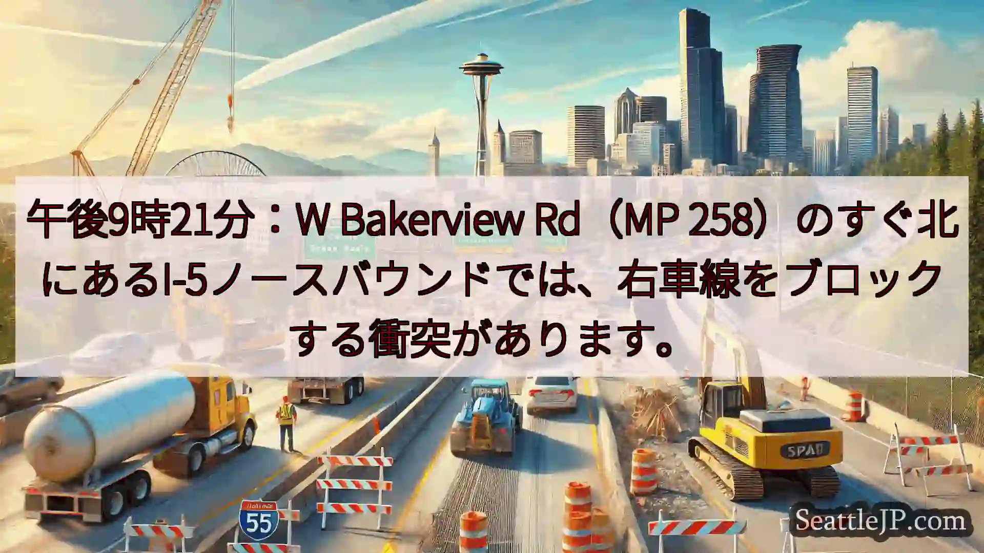 シアトル交通ニュース 午後9時21分：W Bakerview Rd（MP