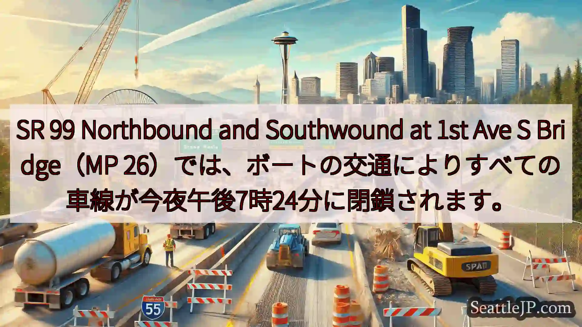 シアトル交通ニュース SR 99 Northbound and Southwound at