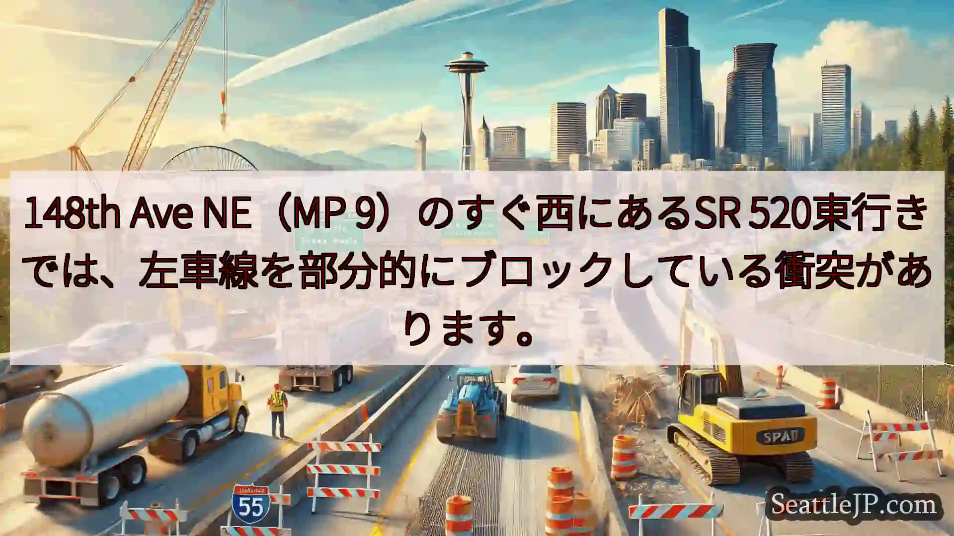 シアトル交通ニュース 148th Ave NE（MP 9）のすぐ西にあるSR