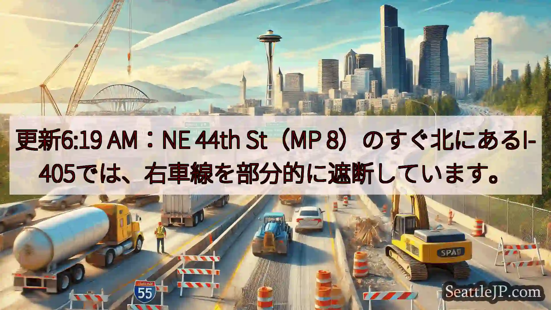 シアトル交通ニュース 更新6:19 AM：NE 44th St（MP