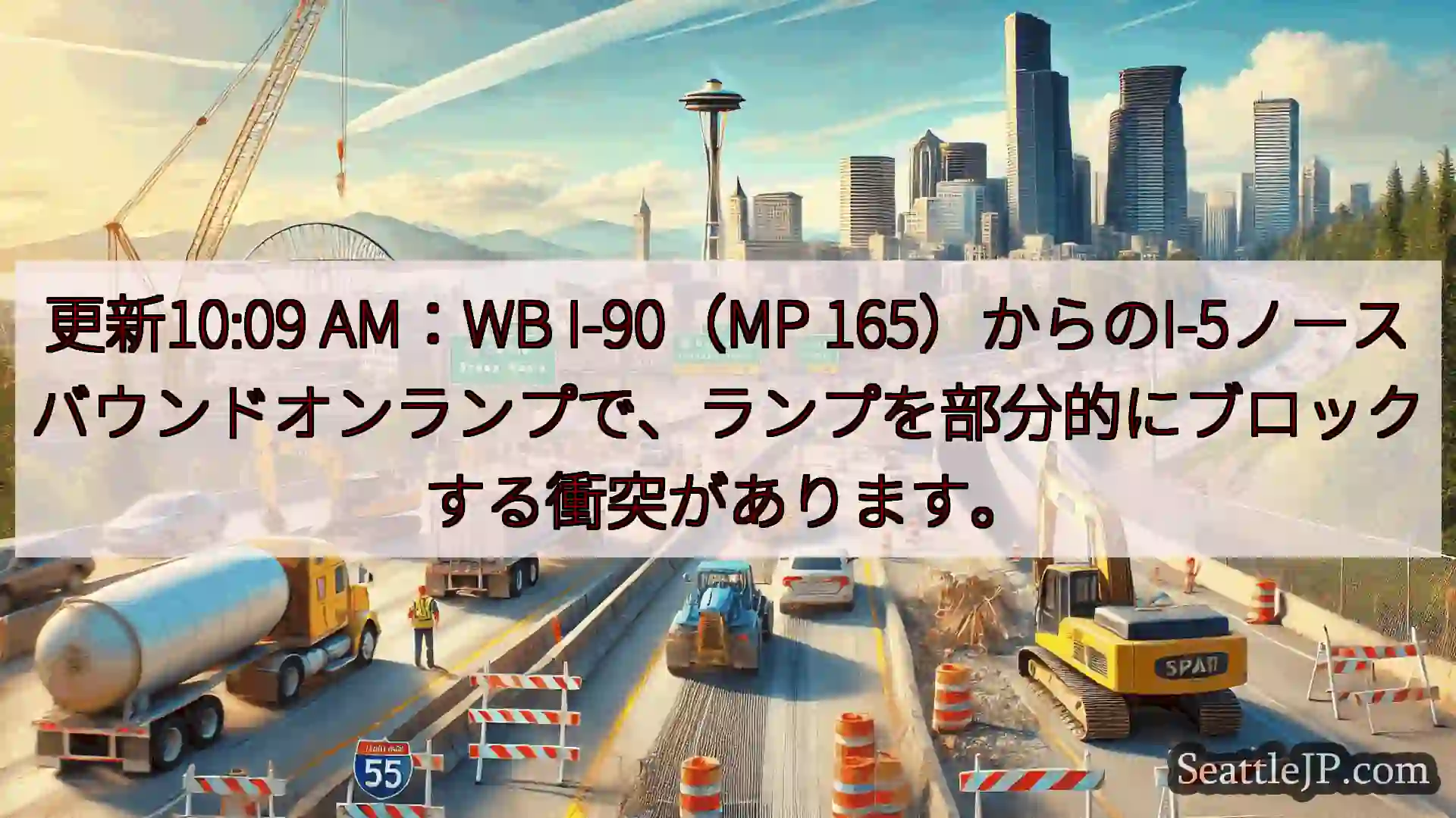 シアトル交通ニュース 更新10:09 AM：WB I-90（MP