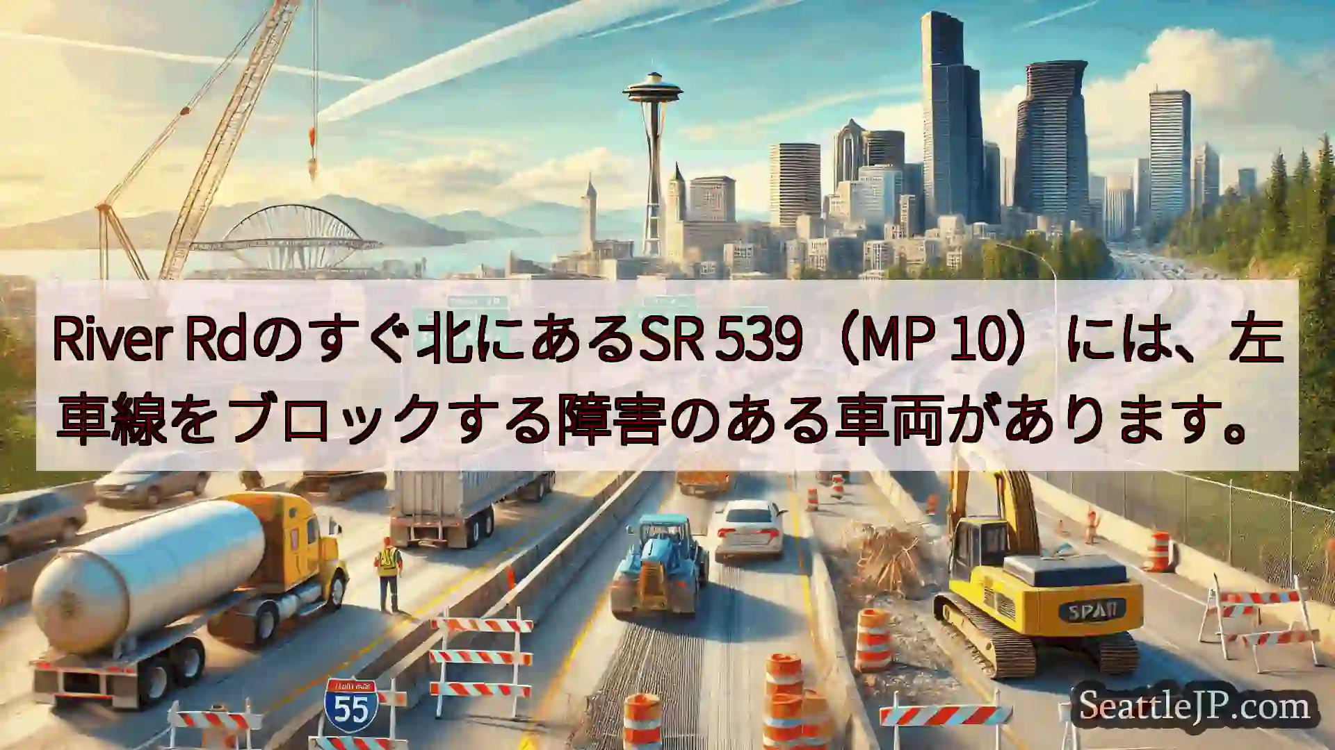 シアトル交通ニュース River Rdのすぐ北にあるSR 539（MP