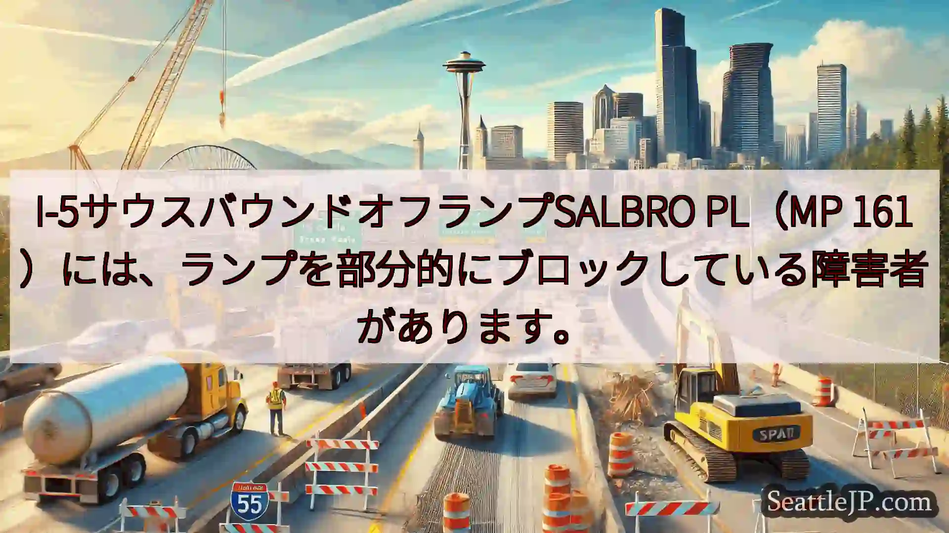 シアトル交通ニュース I-5サウスバウンドオフランプSALBRO PL（MP