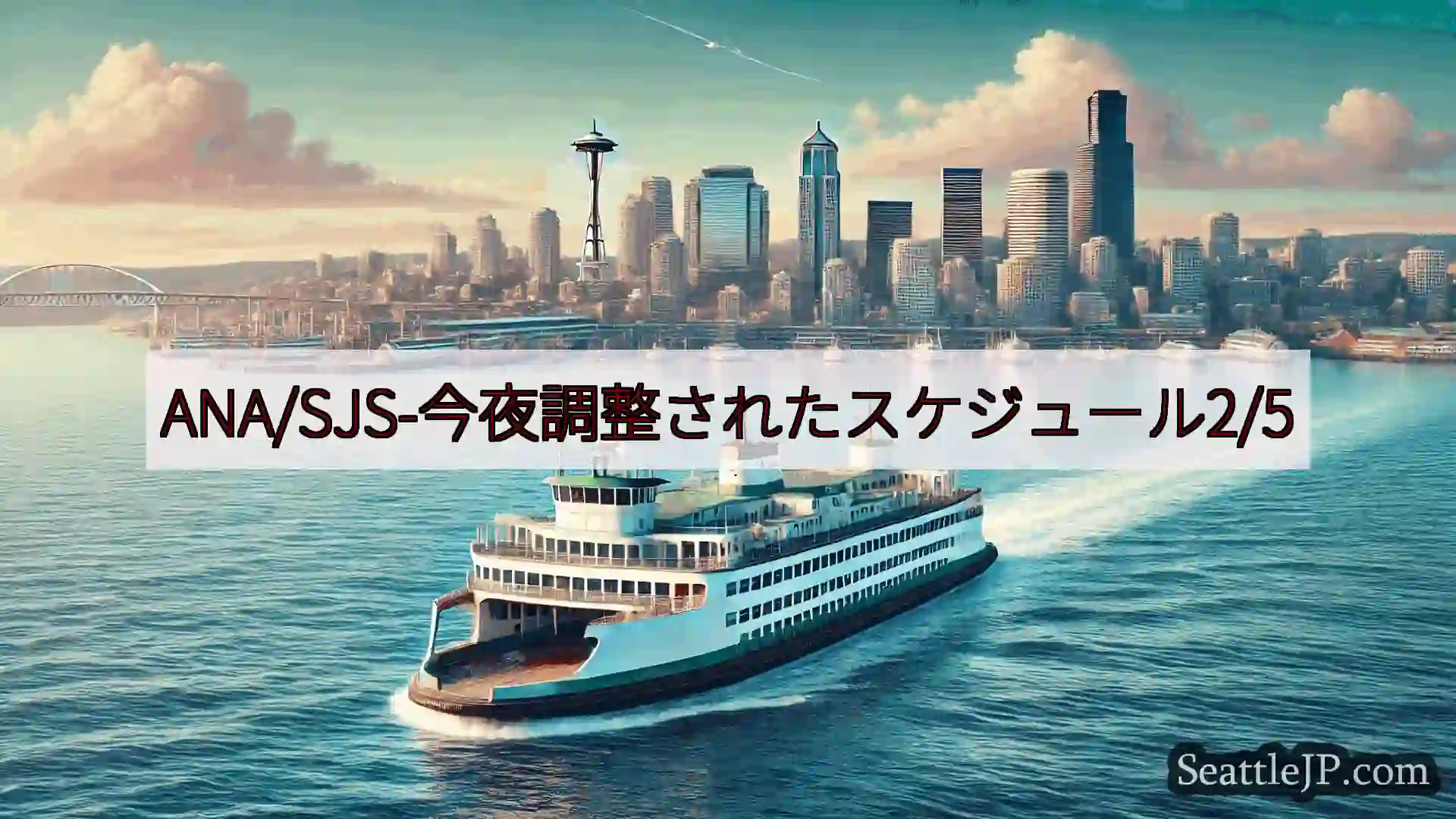 シアトルフェリーニュース ANA/SJS-今夜調整されたスケジュール2/5