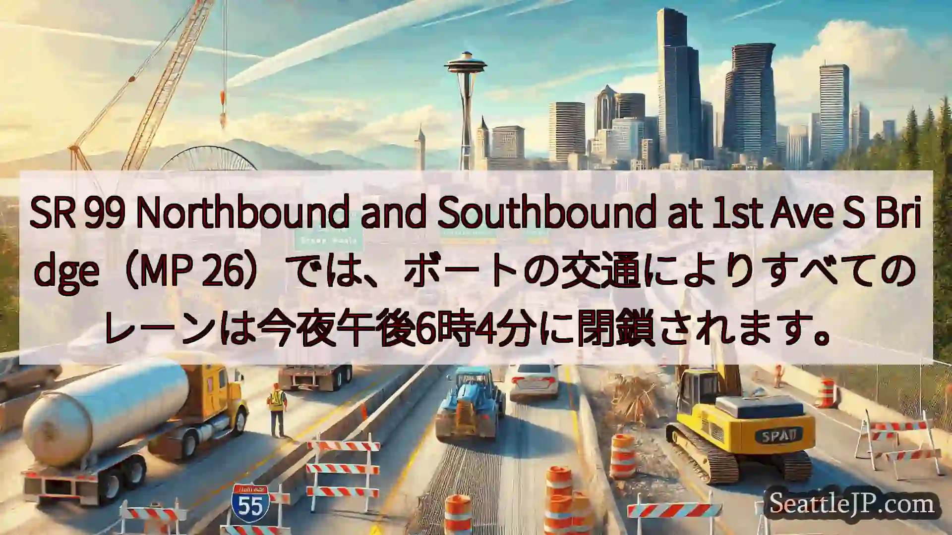 シアトル交通ニュース SR 99 Northbound and Southbound at