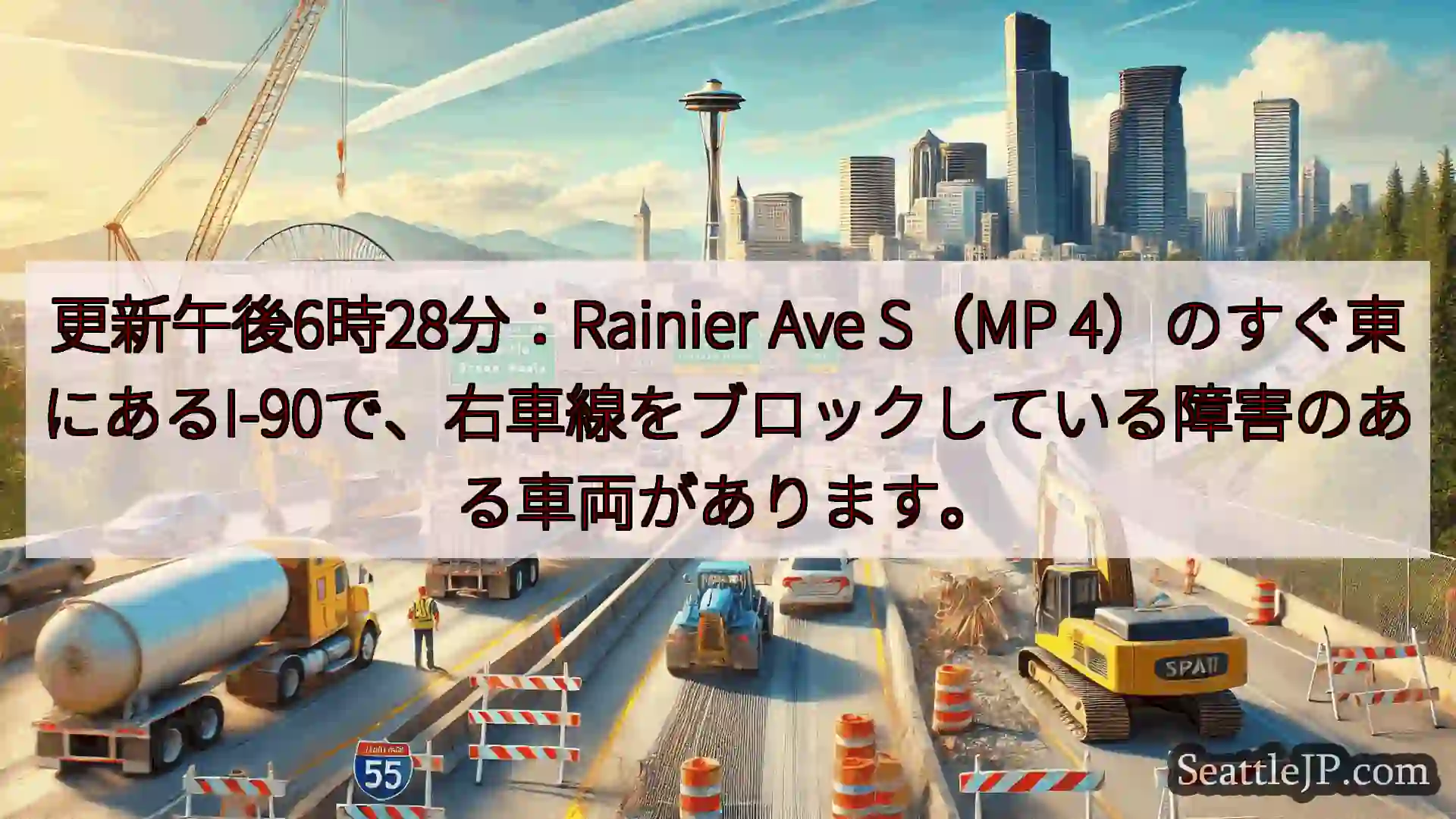 シアトル交通ニュース 更新午後6時28分：Rainier Ave S（MP