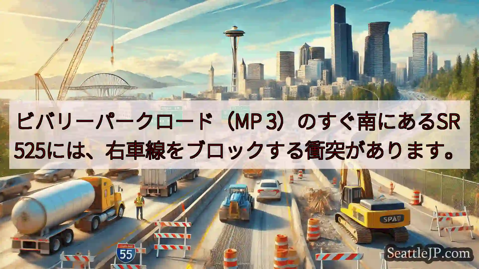 シアトル交通ニュース ビバリーパークロード（MP 3）のすぐ南にあるSR