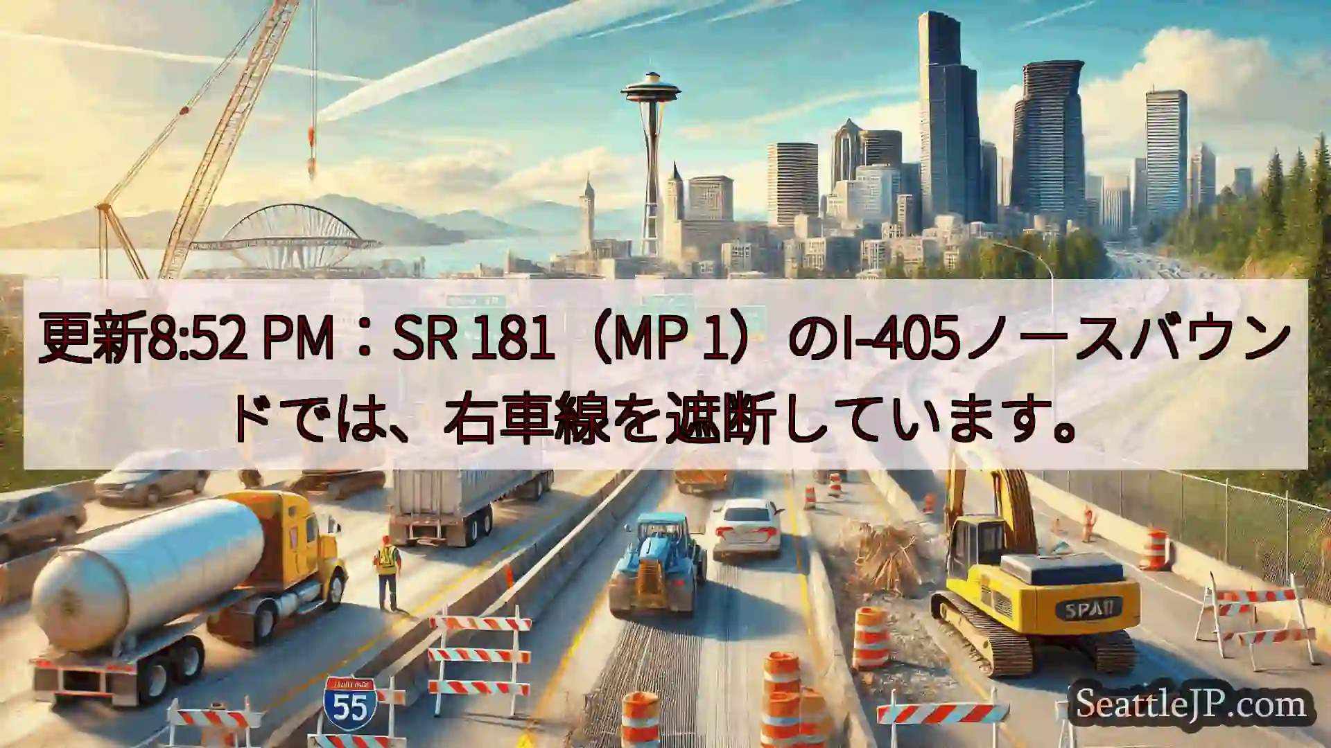 シアトル交通ニュース 更新8:52 PM：SR 181（MP